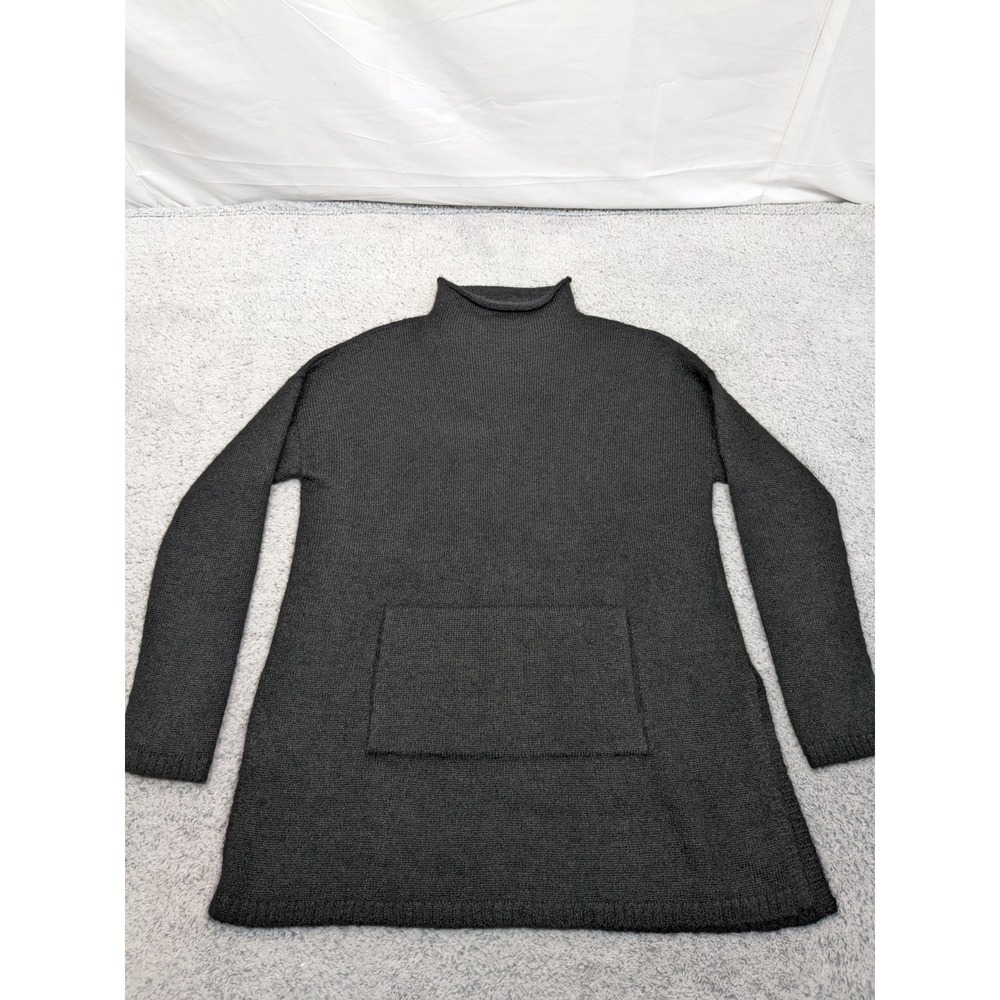 Peruvian Connection Balie Black Alpaca Blend Tunic Pullover‎ Sweater Medium